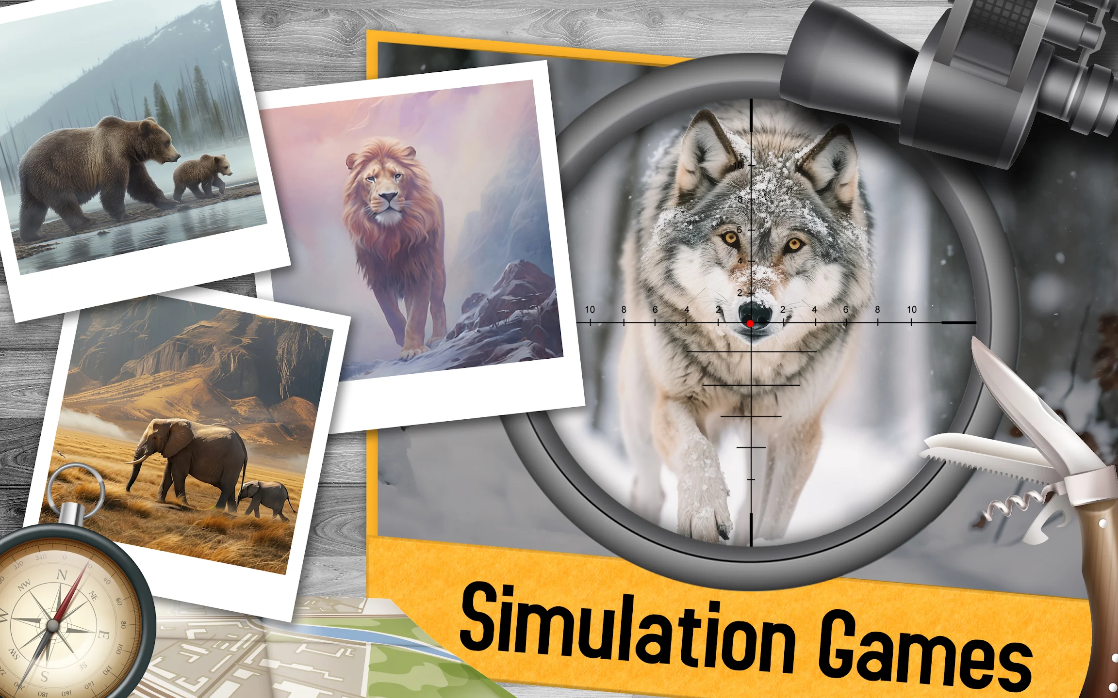 Background لعبة قناص الحيوانات - Sniper Hunter Games 